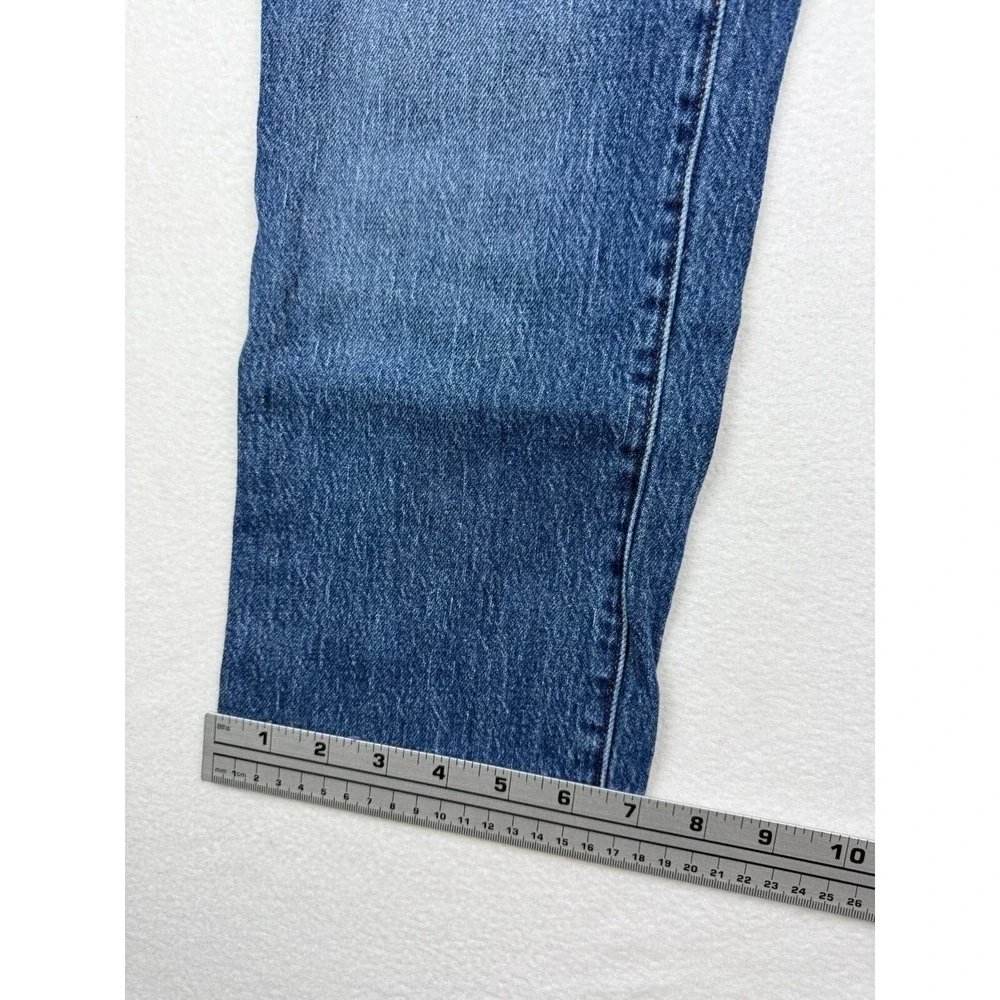 Madewell The Slim Boyjean Size 27 Womens Stone Wash Raw Hem Heavyweight‎ Denim